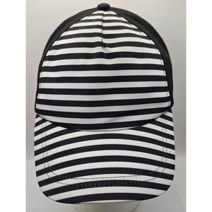 Slazenger Golf Hat Black White Striped Strapback Ball Cap Lightweight‎